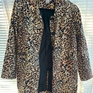 Worthington Animal Print Trench Coat